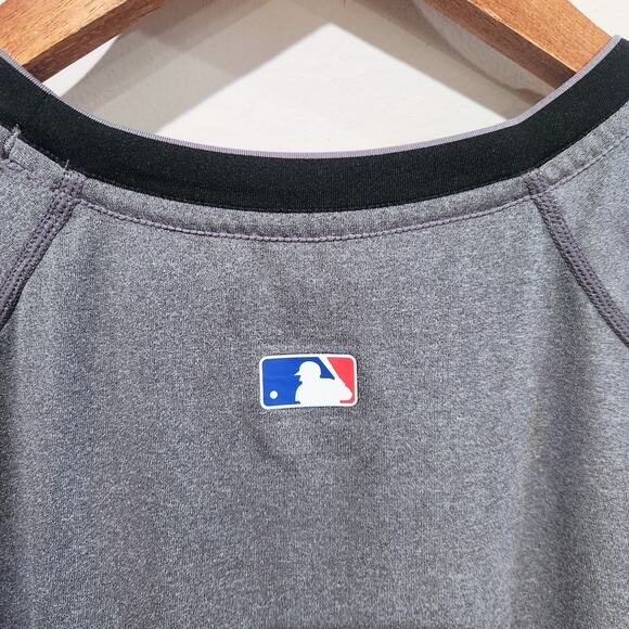 Nike Pro Men's Gray Black Colorblock MLB Performance Training T Shirt Size XXL - Picture 5 of 11